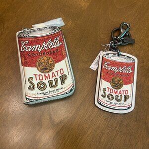 Coach NWT Campbells Tomato Soup Coin Purse and Key Chain Set